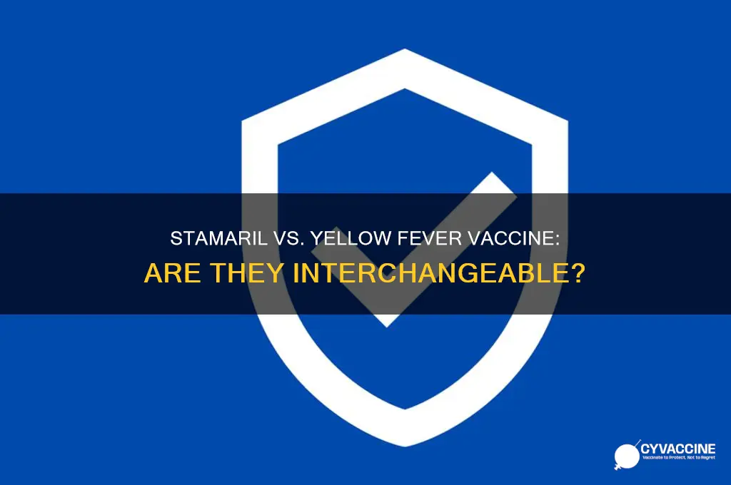 is stamaril the same as the yellow fever vaccine