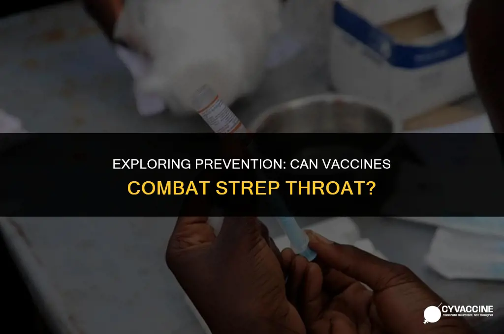 is strep throat preventable through vaccines