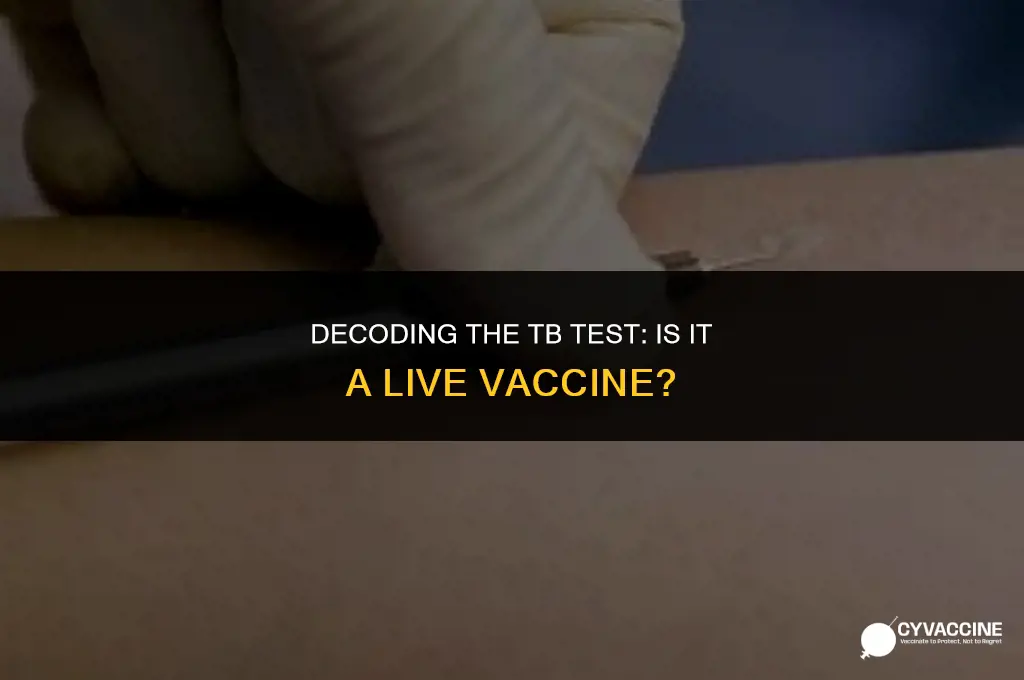 is tb test a live vaccine