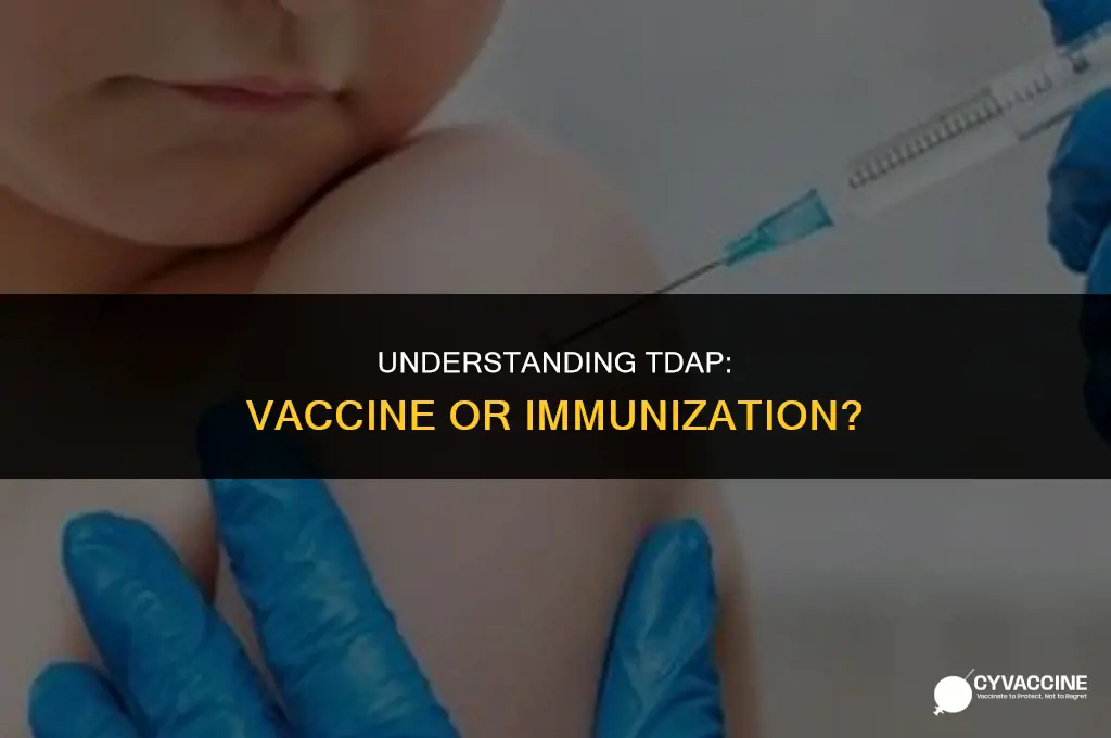is tdap a vaccine or immunization