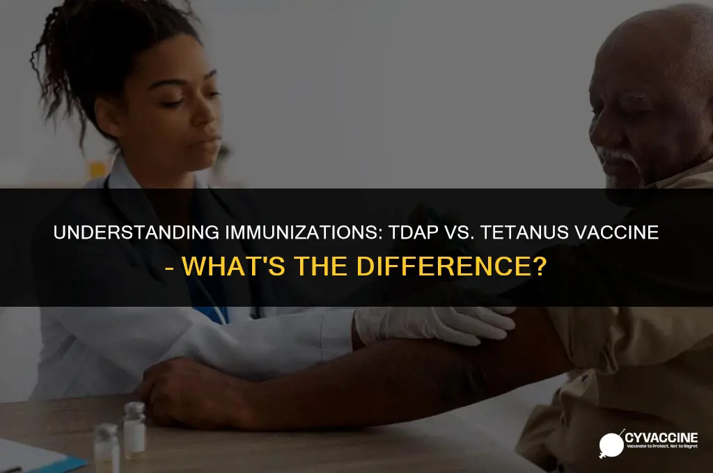 is tdap same as tetanus vaccine