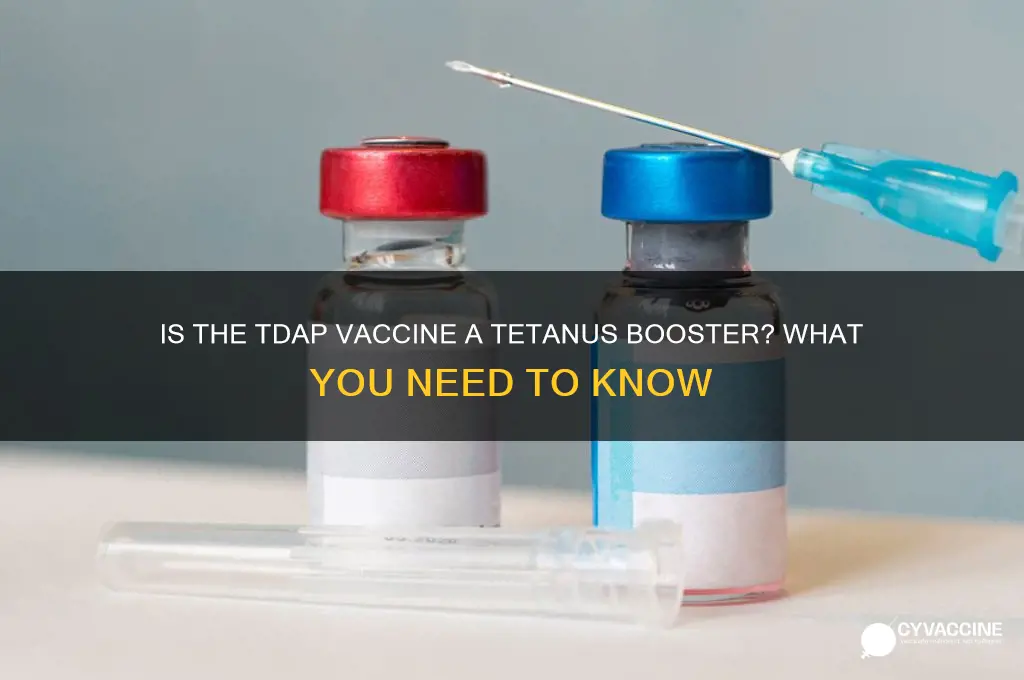 is tdap vaccine a tetanus booster