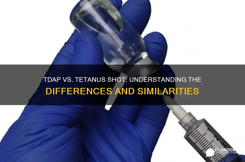 is tdap vaccine the same as tetanus shot
