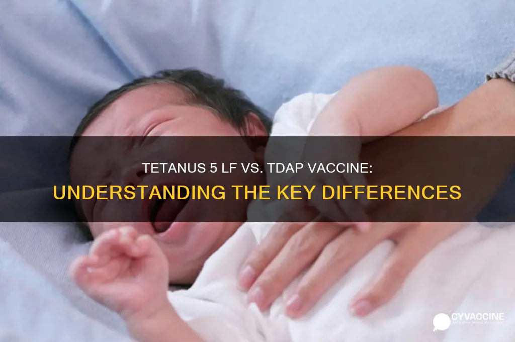 is tetanus 5 lf the same as tdap vaccine
