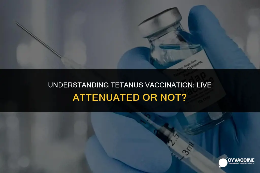 is tetanus a live attenuated vaccine