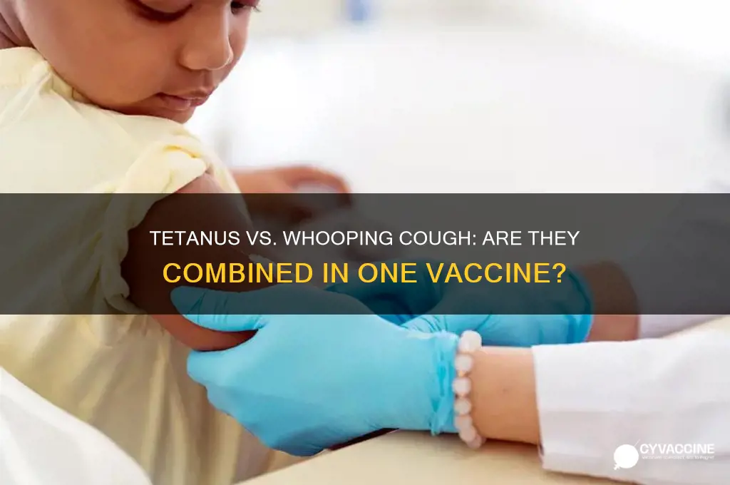 is tetanus and whooping cough the same vaccine
