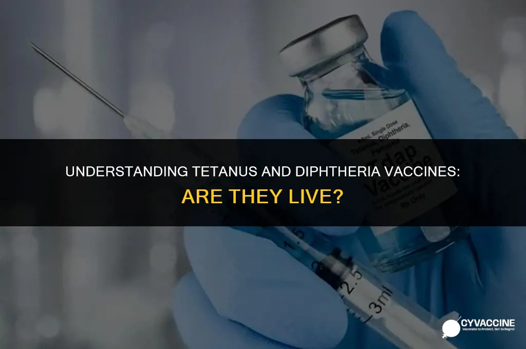is tetanus diphtheria a live vaccine