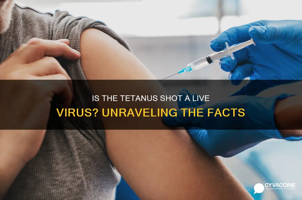 is tetanus shot a live virus