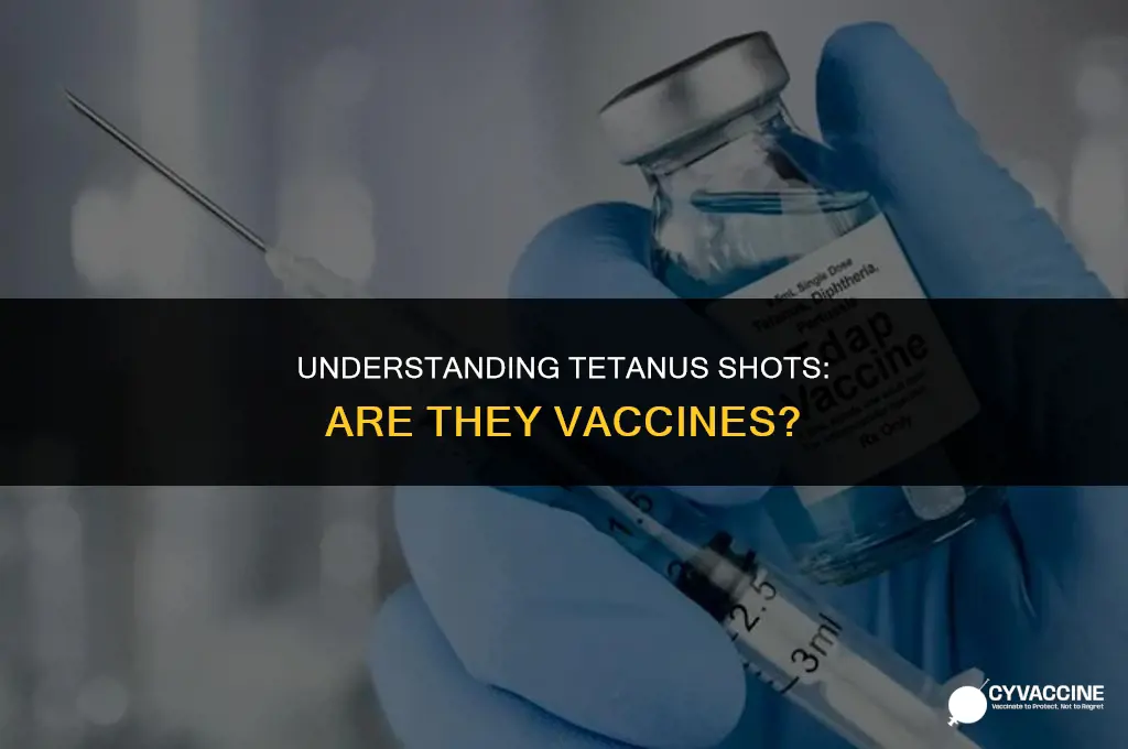 is tetanus shot considered a vaccine