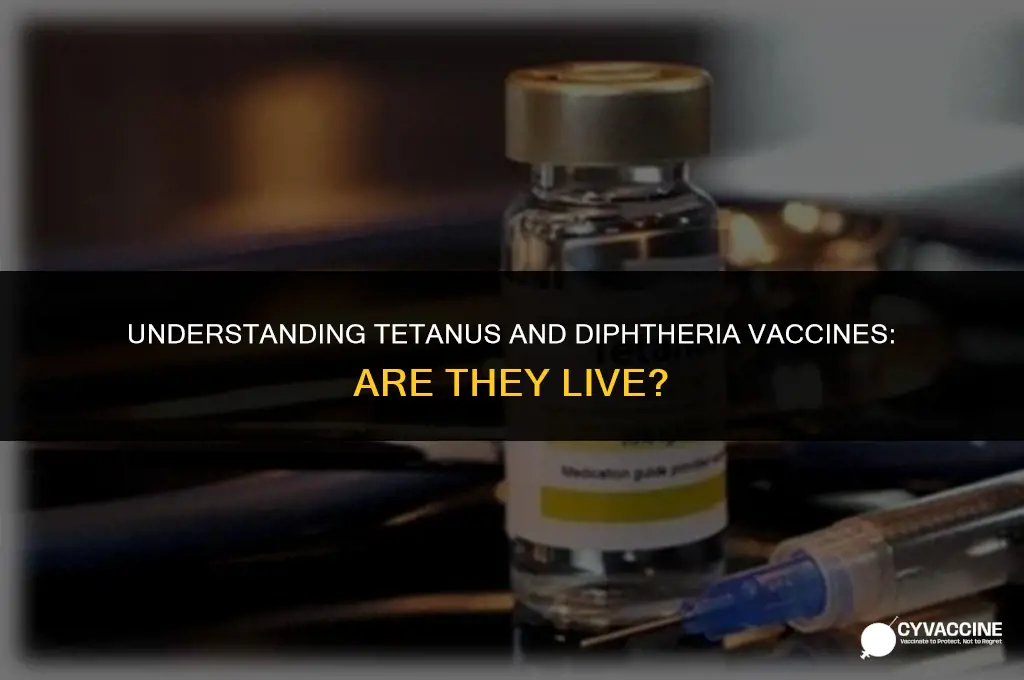 is tetnus and diptheria vaccines live