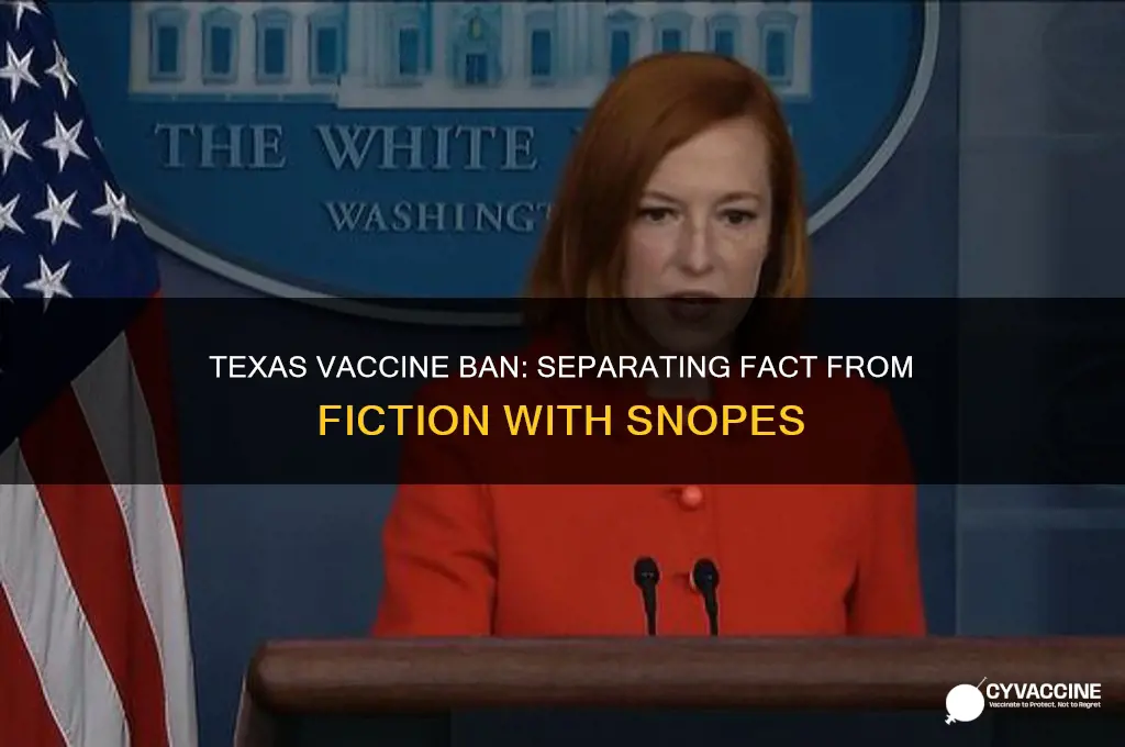 is texas really trying to ban vaccines snopes