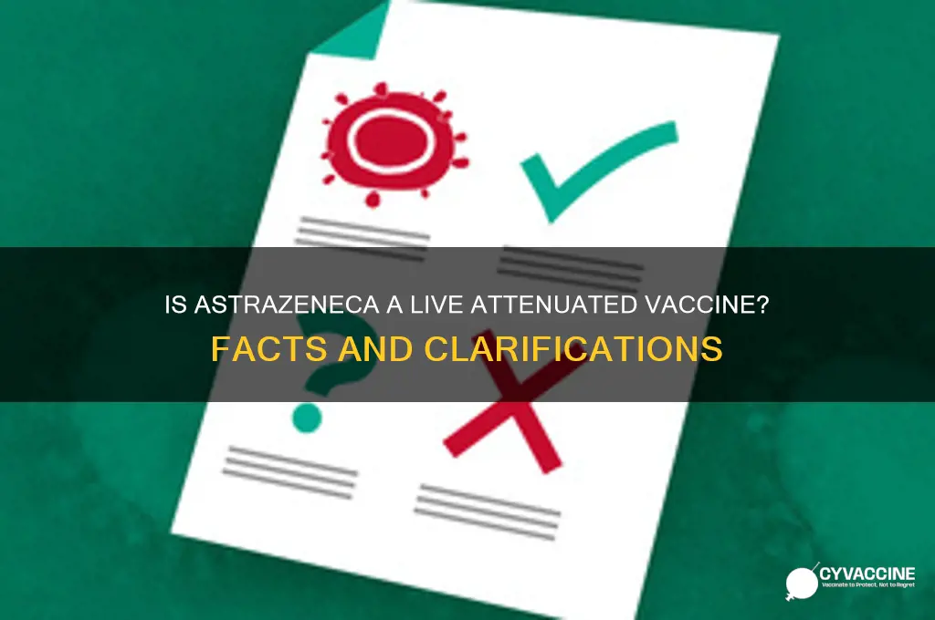 is the astrazeneca vaccine a live attenuated vaccine