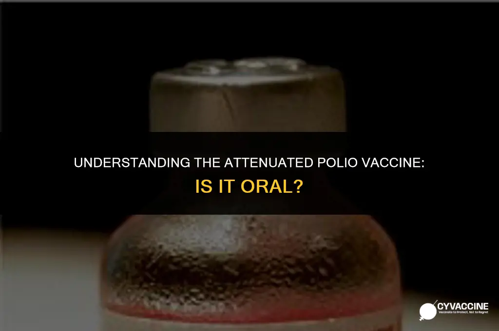 is the attenuated polio vaccine oral