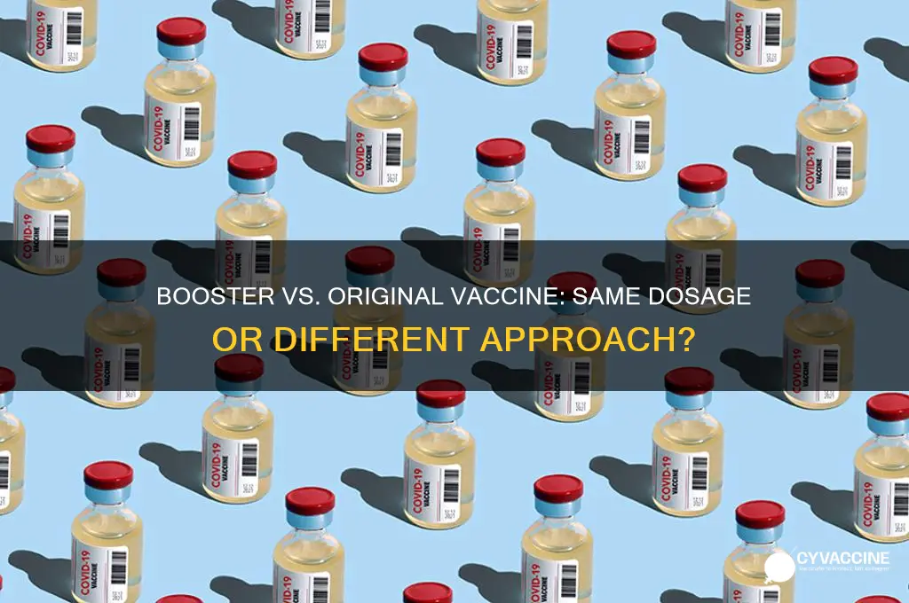 is the booster the same dosage as the original vaccine