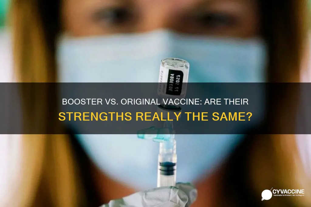 is the booster the same strength as the original vaccine
