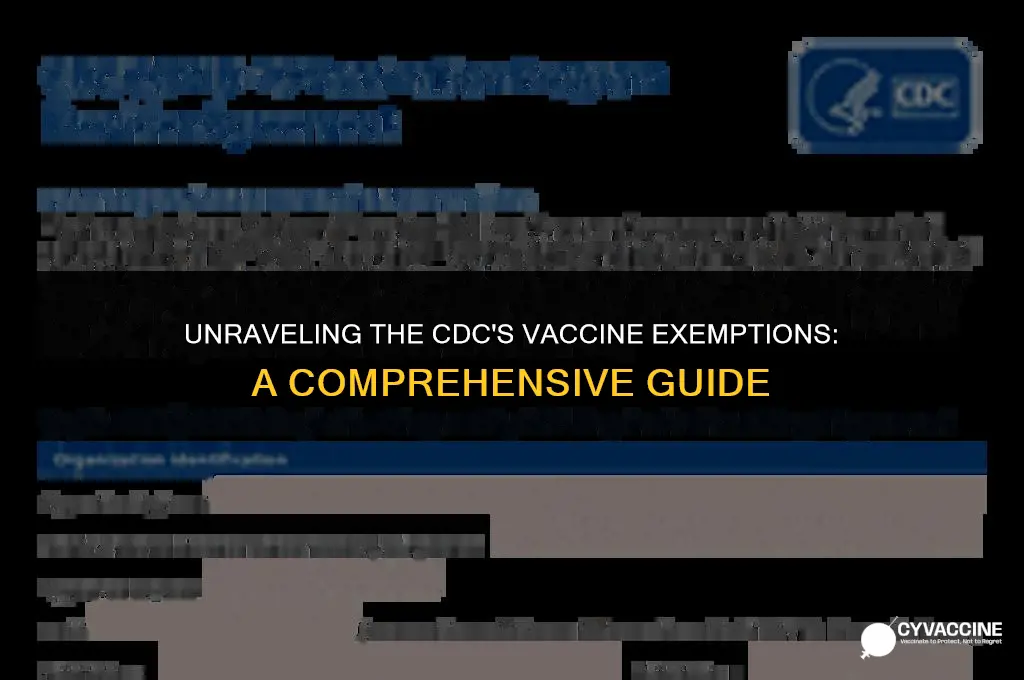 is the cdc exempt from vaccine