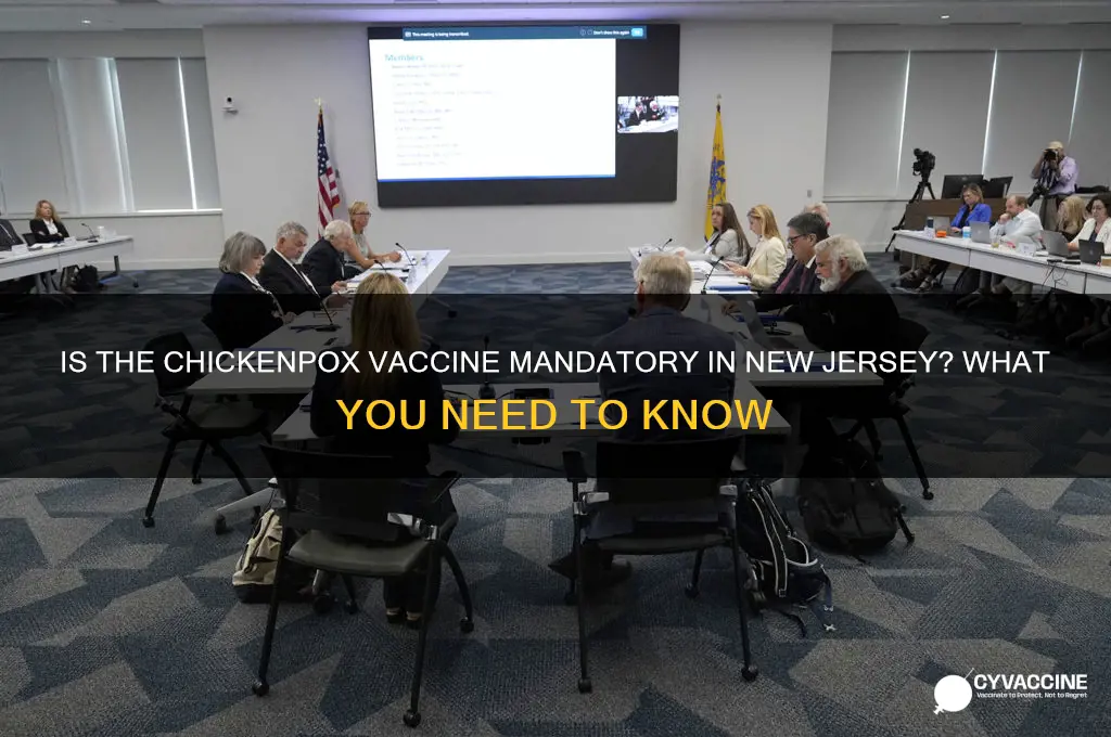 is the chicken pox vaccine madatory in nj