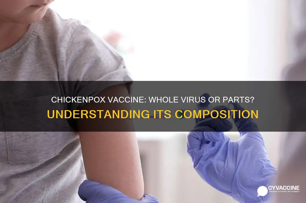 is the chickenpox vaccine made from whole virus or parts