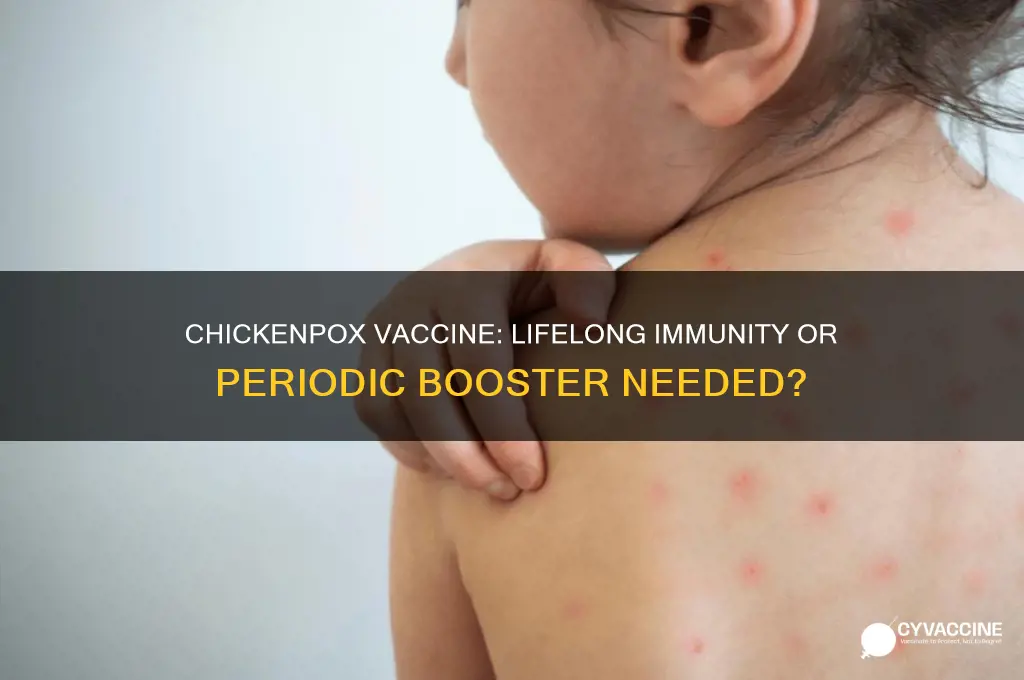 is the chickenpox vaccine only good for life
