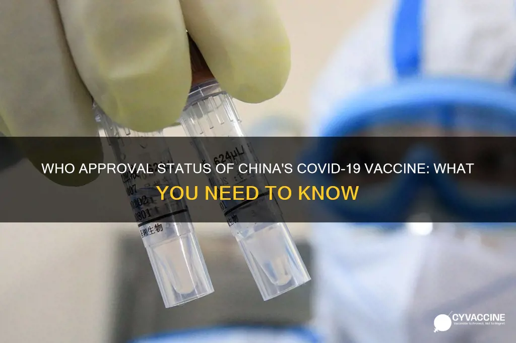 is the chinese vaccine approved by world health organization