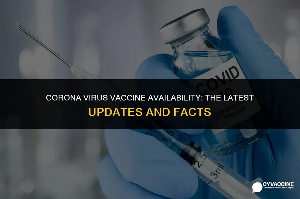 is the corona virus vaccine out