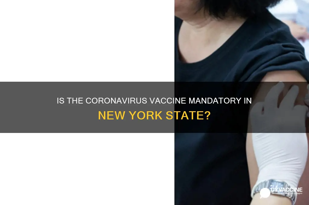 is the coronavirus vaccine mandatory in new york state