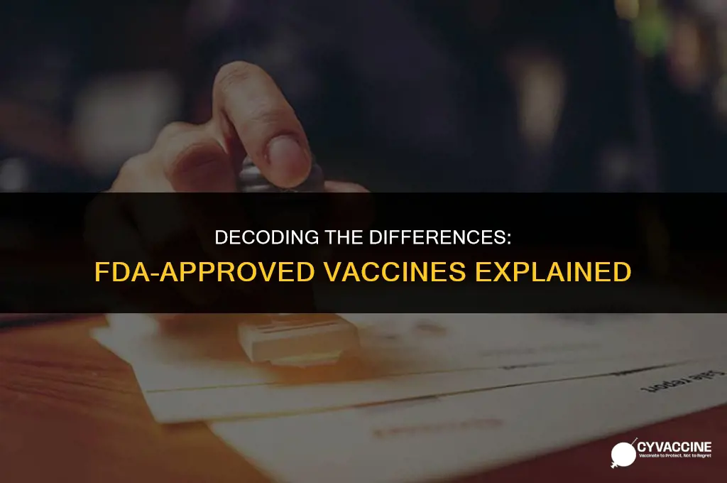 is the fda approved vaccine different