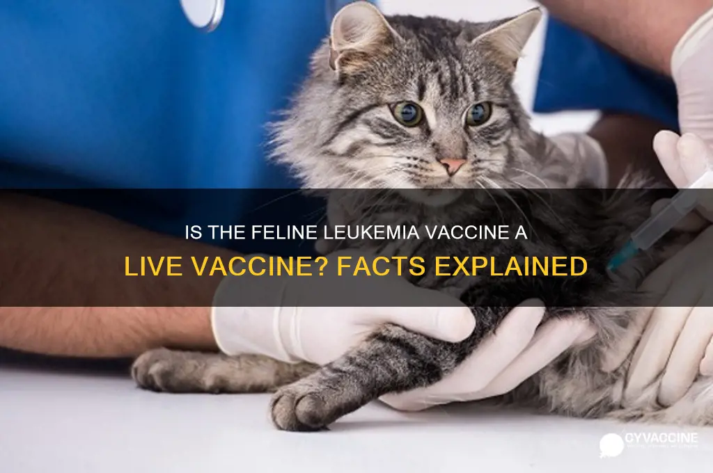 is the feline leukemia vaccine a live vaccine