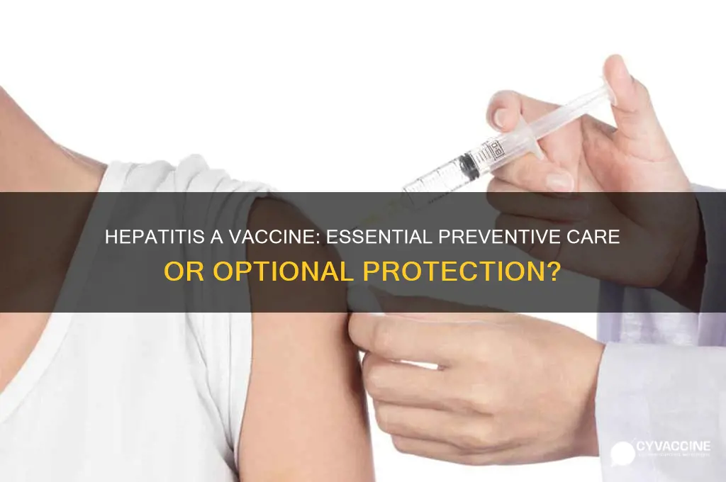 is the hepatitis a vaccine considered preventive care
