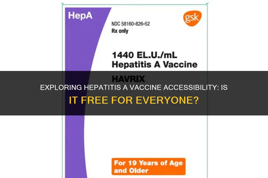 is the hepatitis a vaccine free