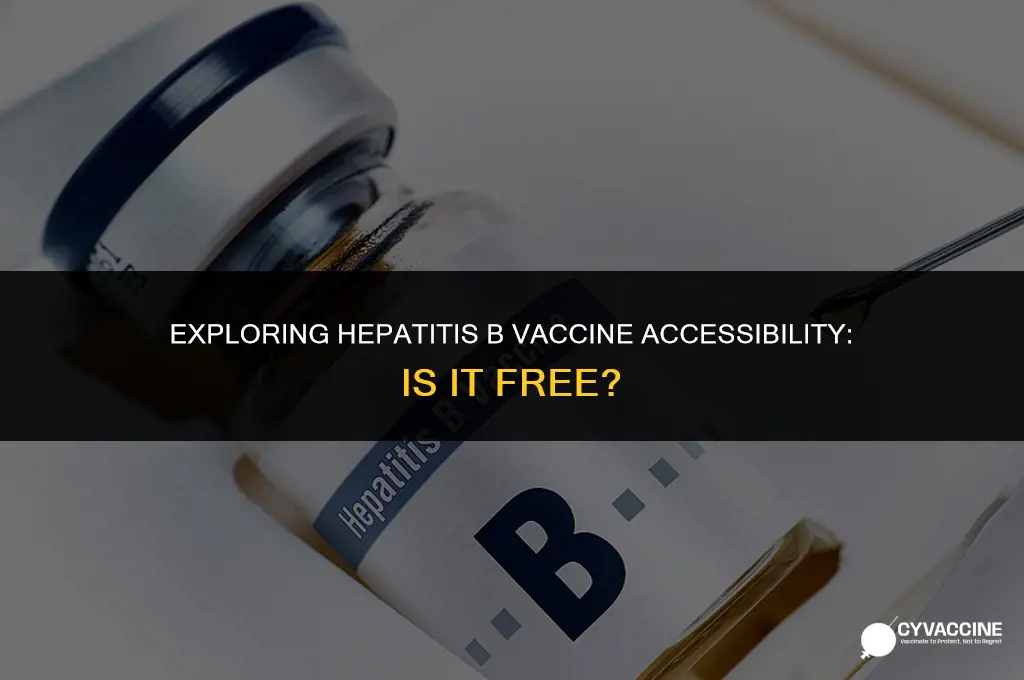 is the hepatitis b vaccine free