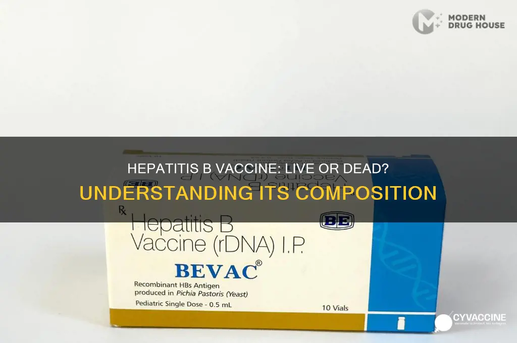 is the hepatitis b vaccine live or dead