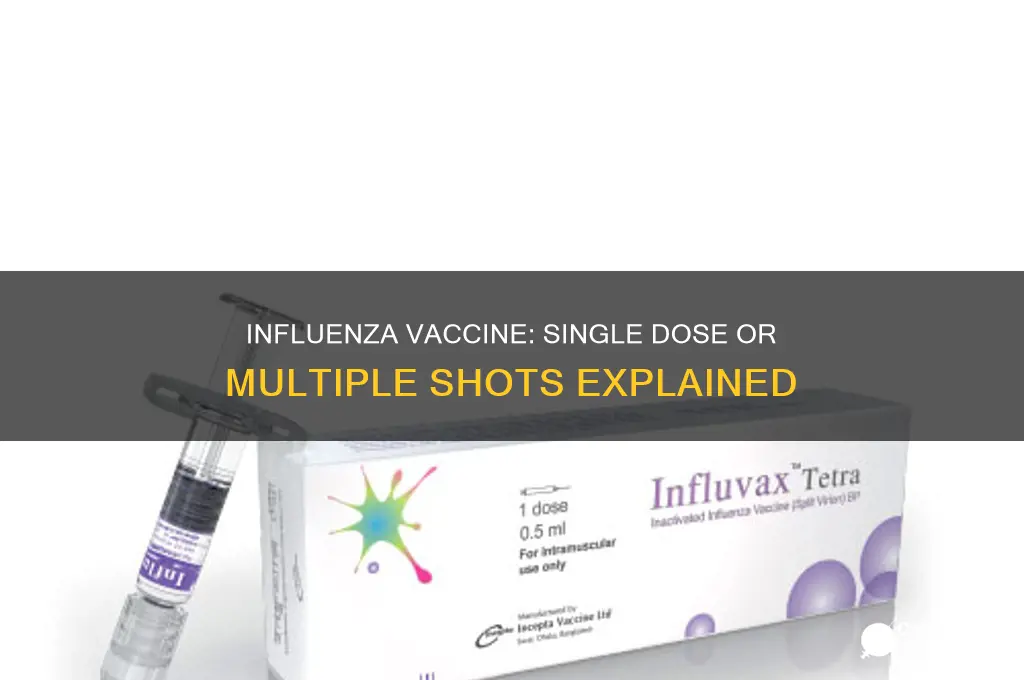 is the influenza vaccine multipe shots or just one