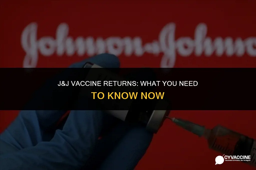 is the j&j vaccine back