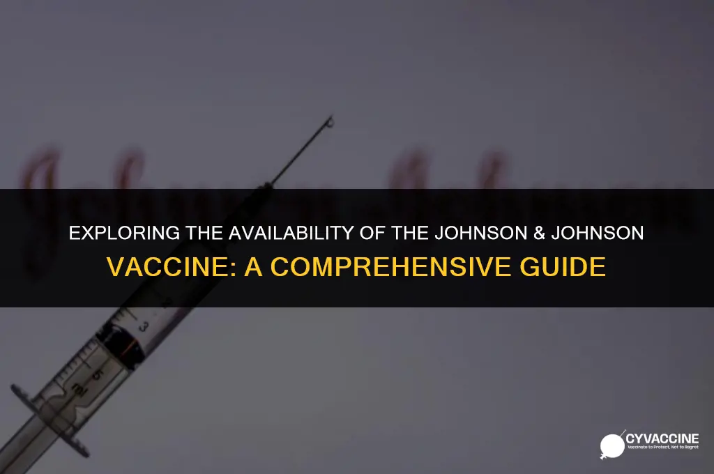 is the j & j vaccine available