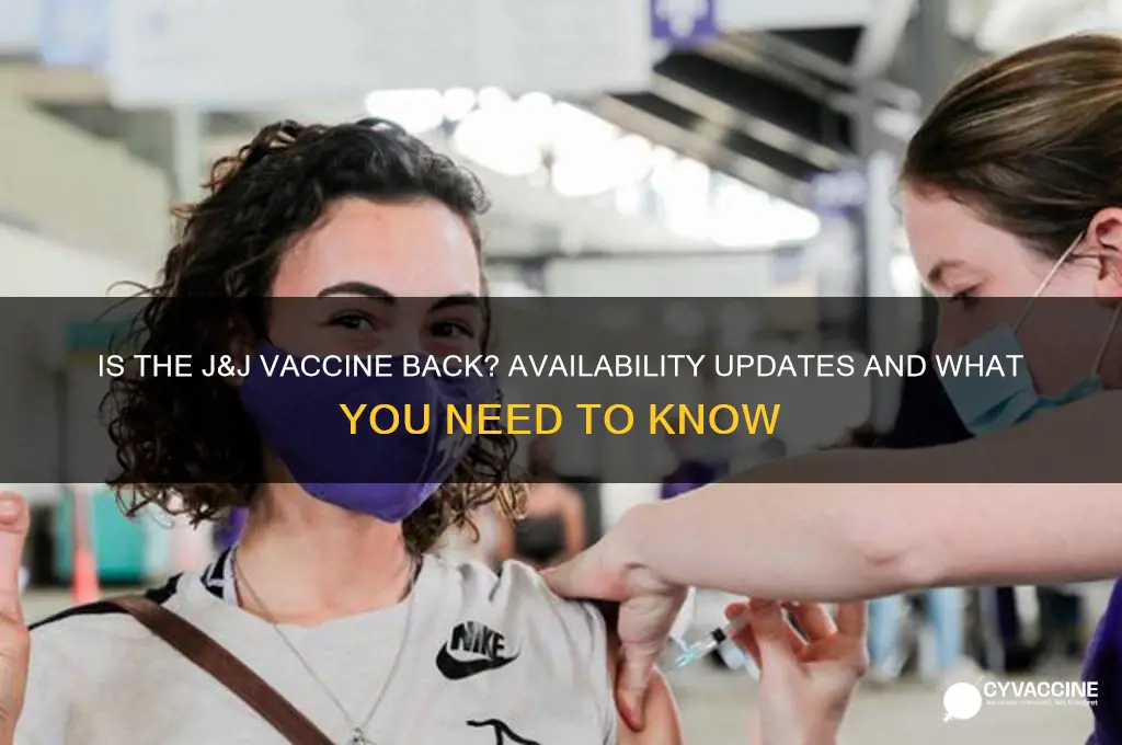is the j and j vaccine available again