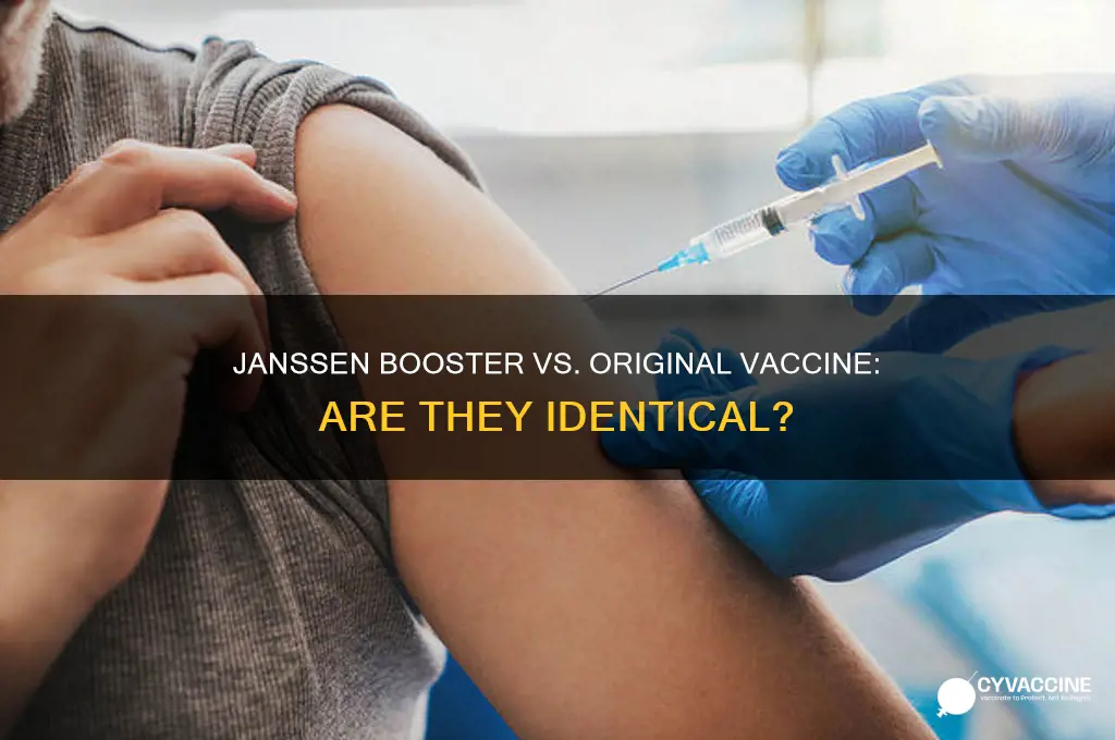 is the janssen booster the same as the janssen vaccine