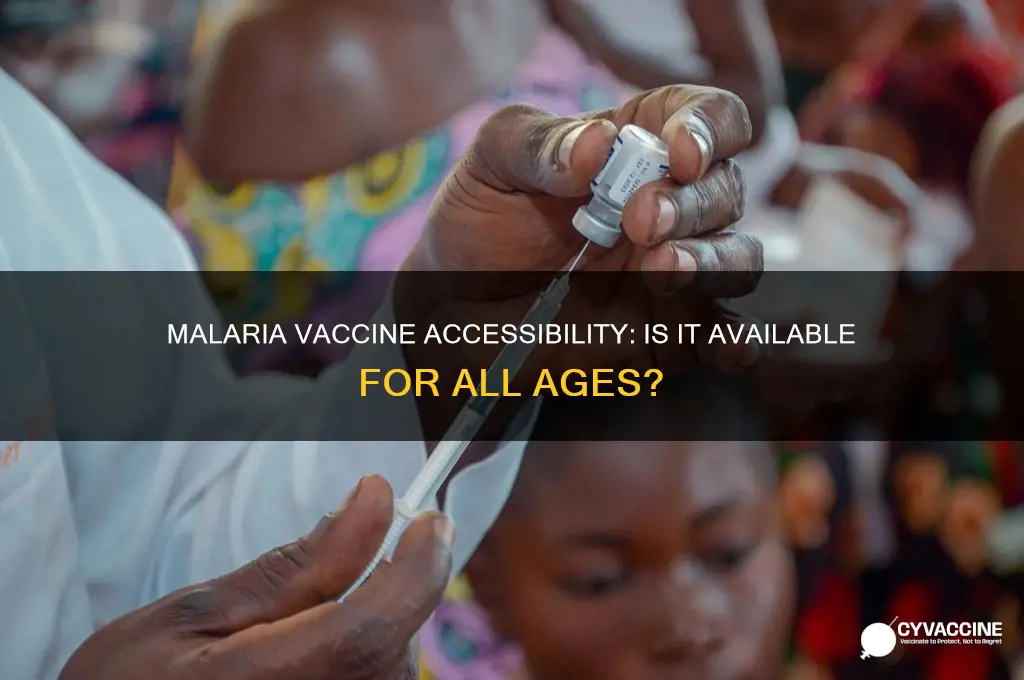 is the malaria vaccine available to both adults and children