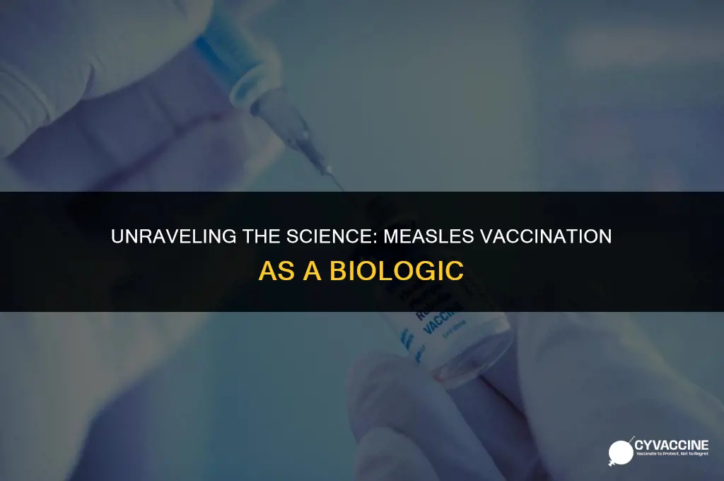 is the measeles vaccination a biologic