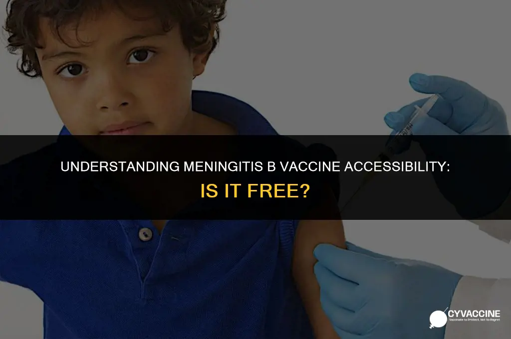 is the meningitis b vaccine free