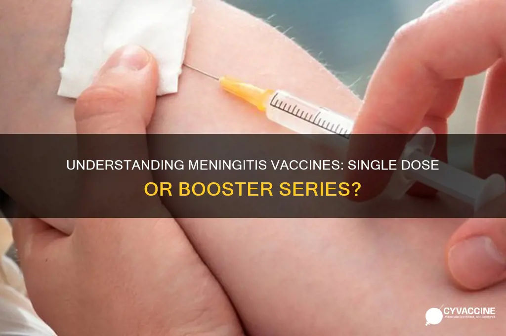 is the meningitis vaccine a series of boosters or one