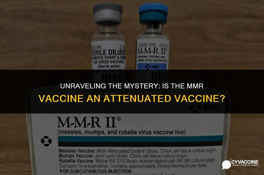 is the mmr vaccine alive vaccine