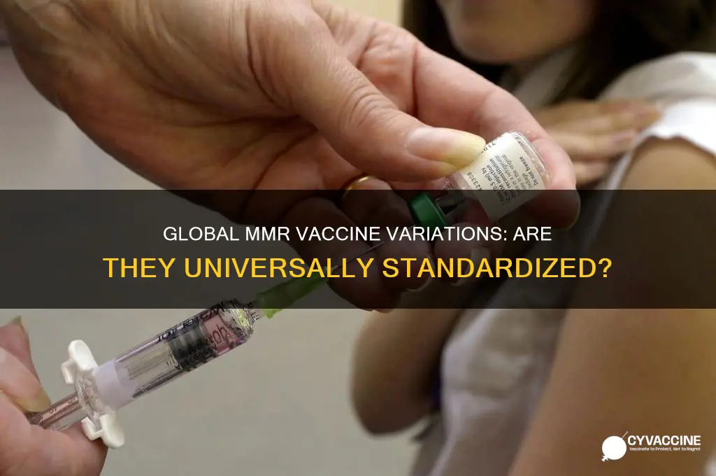 is the mmr vaccine the same throuout the world