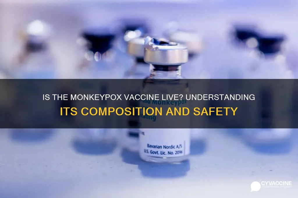 is the monkey pox vaccine a live vaccine