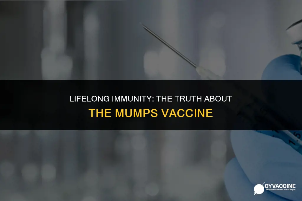 is the mumps vaccine for life
