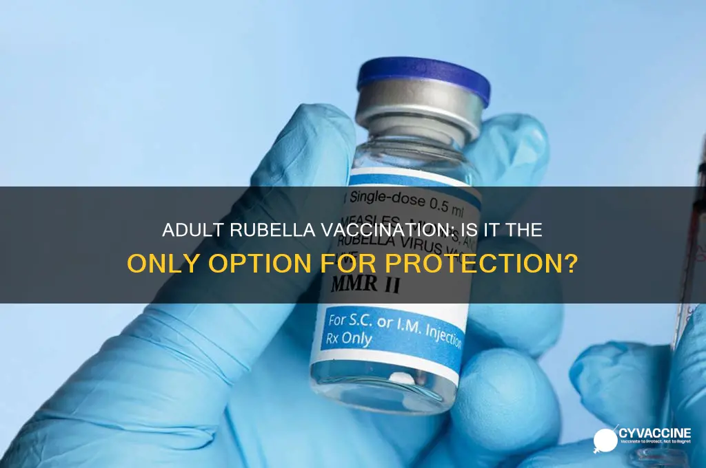 is the only a rubella vaccine for adults
