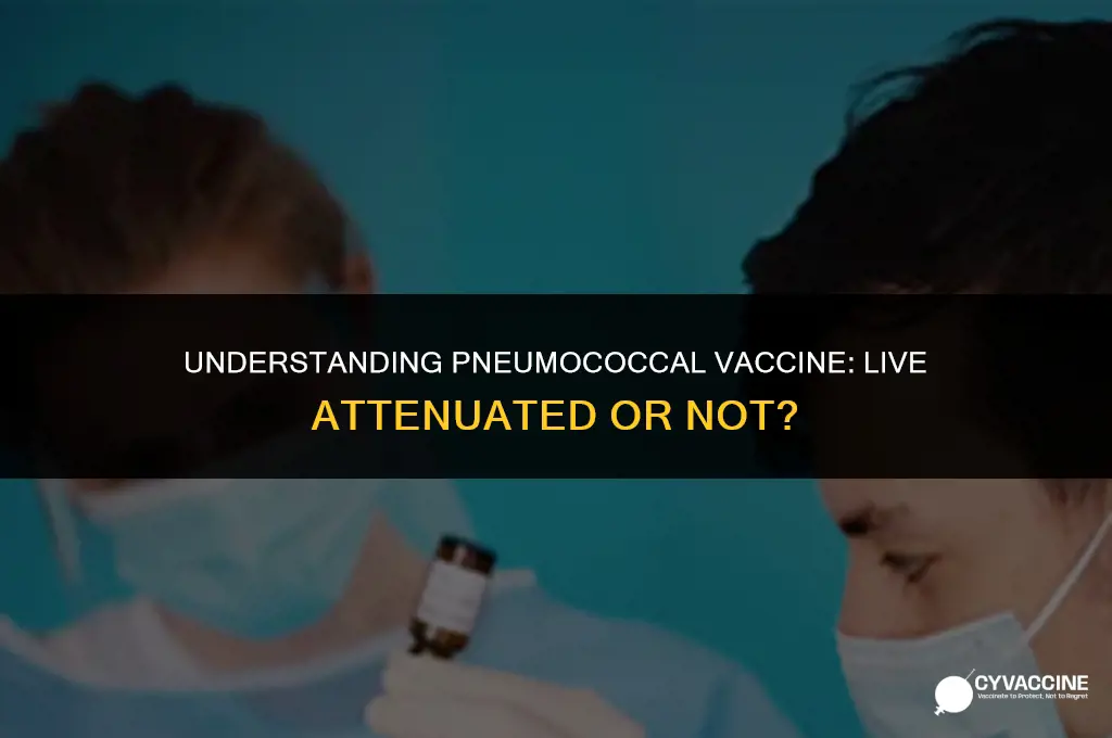 is the pneumococcal vaccine live attenuated