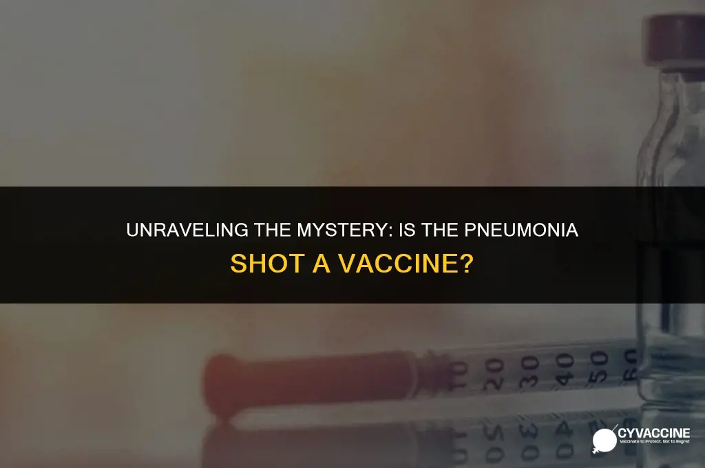 is the pneumonia shot a vaccine