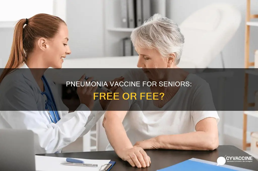 is the pneumonia vaccine free for over 65