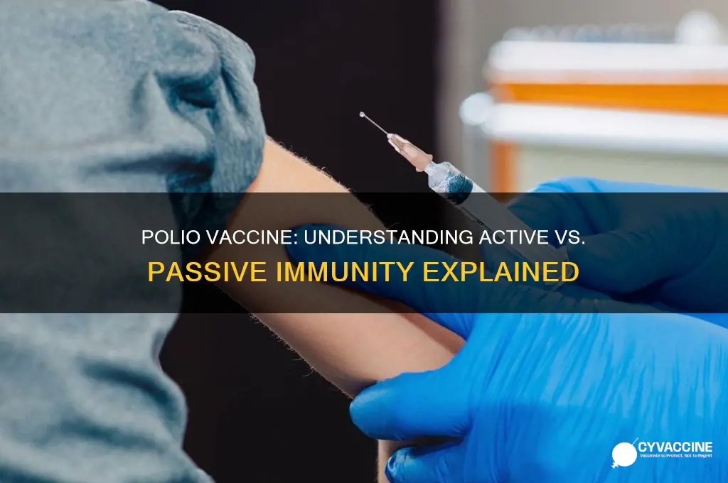 is the polio vaccine active or passive immunity